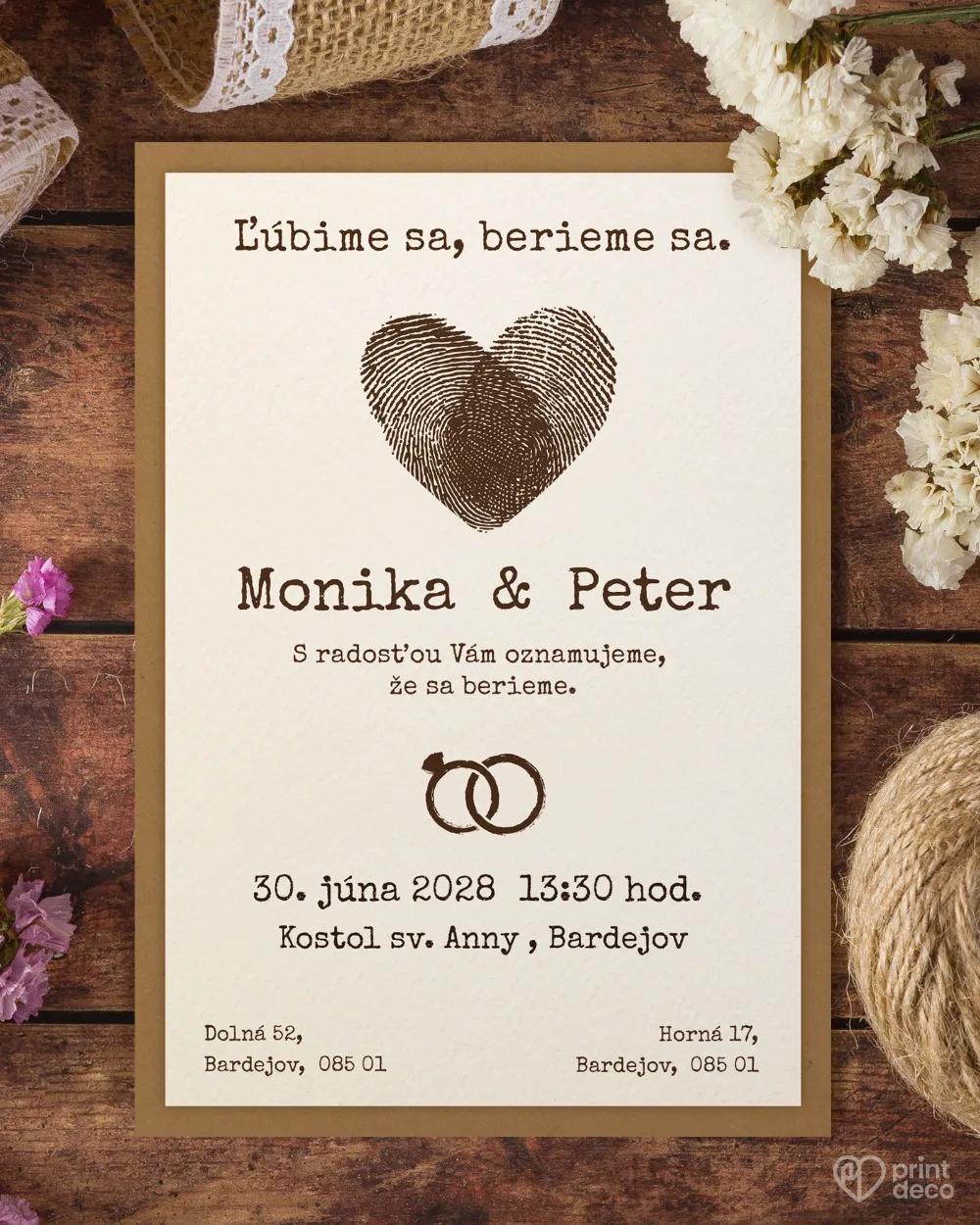 Svadobné oznámenia vo vintage štýle 6/11