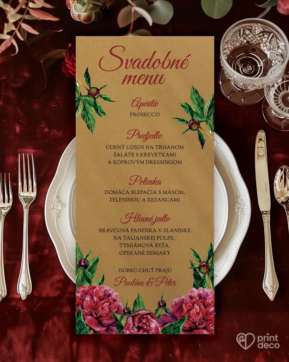 Svadobné menu Pivonky 2/4