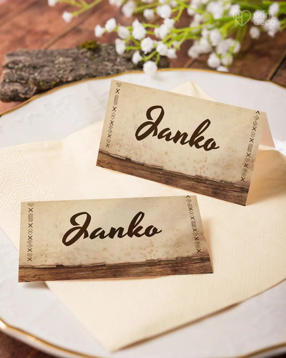 Menovky na oslavu s ľudovým motívom 1/5