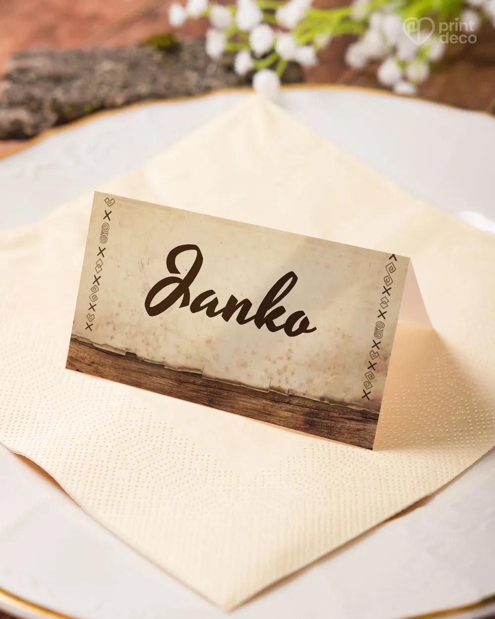 Menovky na oslavu s ľudovým motívom 2/5