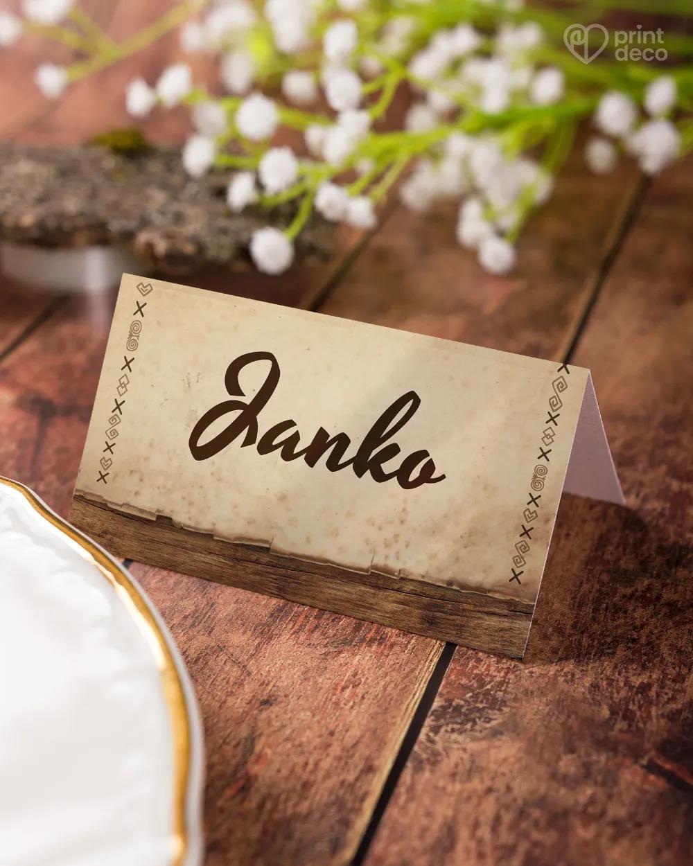 Menovky na oslavu s ľudovým motívom 3/5