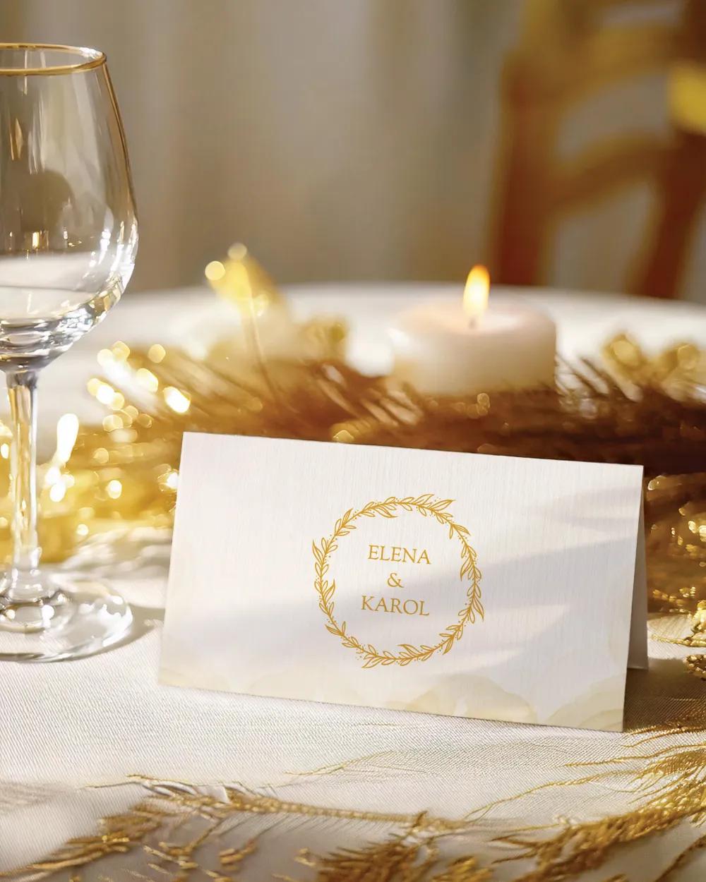 Svadobné menovky Zlatá chvíľa 1/2