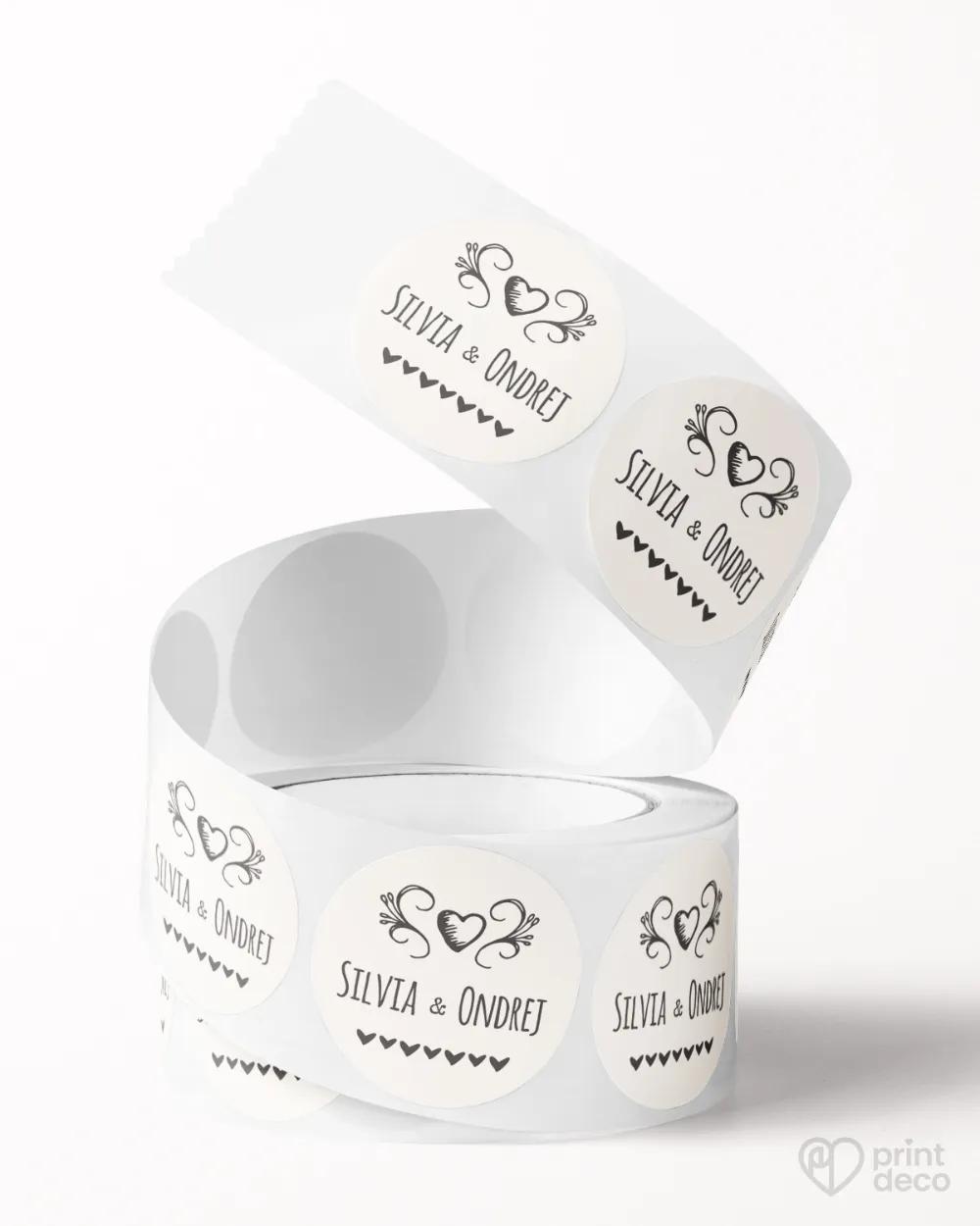 Mini nálepky na obálky / darčeky s motívom Vintage 02 2/3