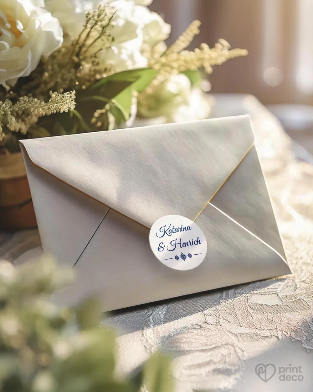 Mini nálepky na obálky / darčeky s motívom Royal 1/3