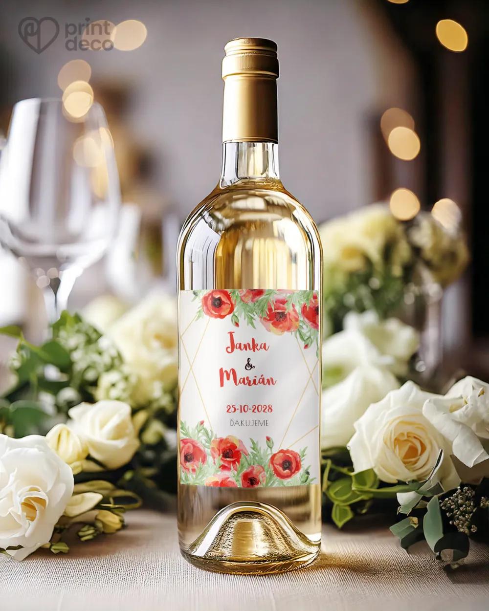 Svadobné etikety - Poľné maky 1/2