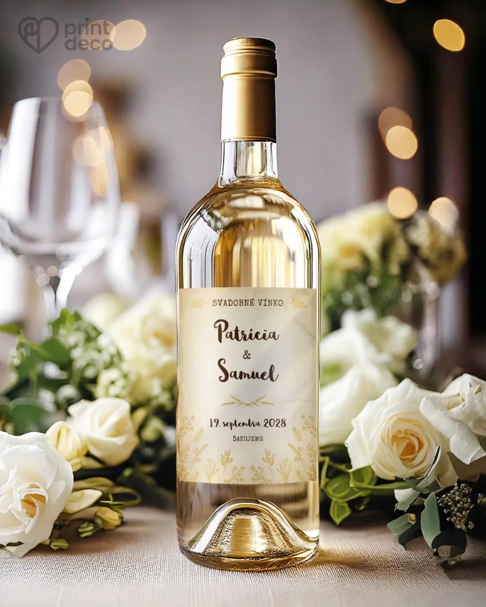 Svadobné etikety - Vintage poľné kvety 1/2