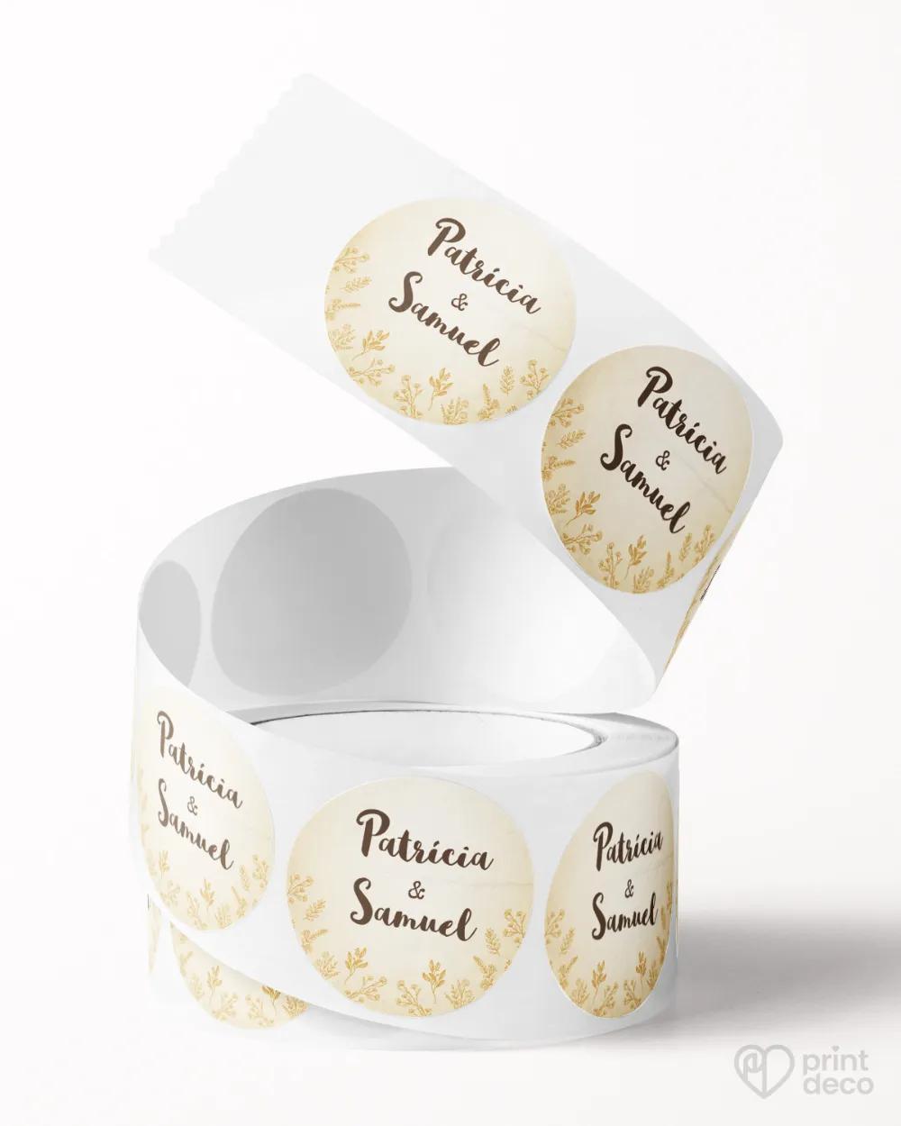 Mini nálepky na obálky / darčeky Vintage poľné kvety 2/3