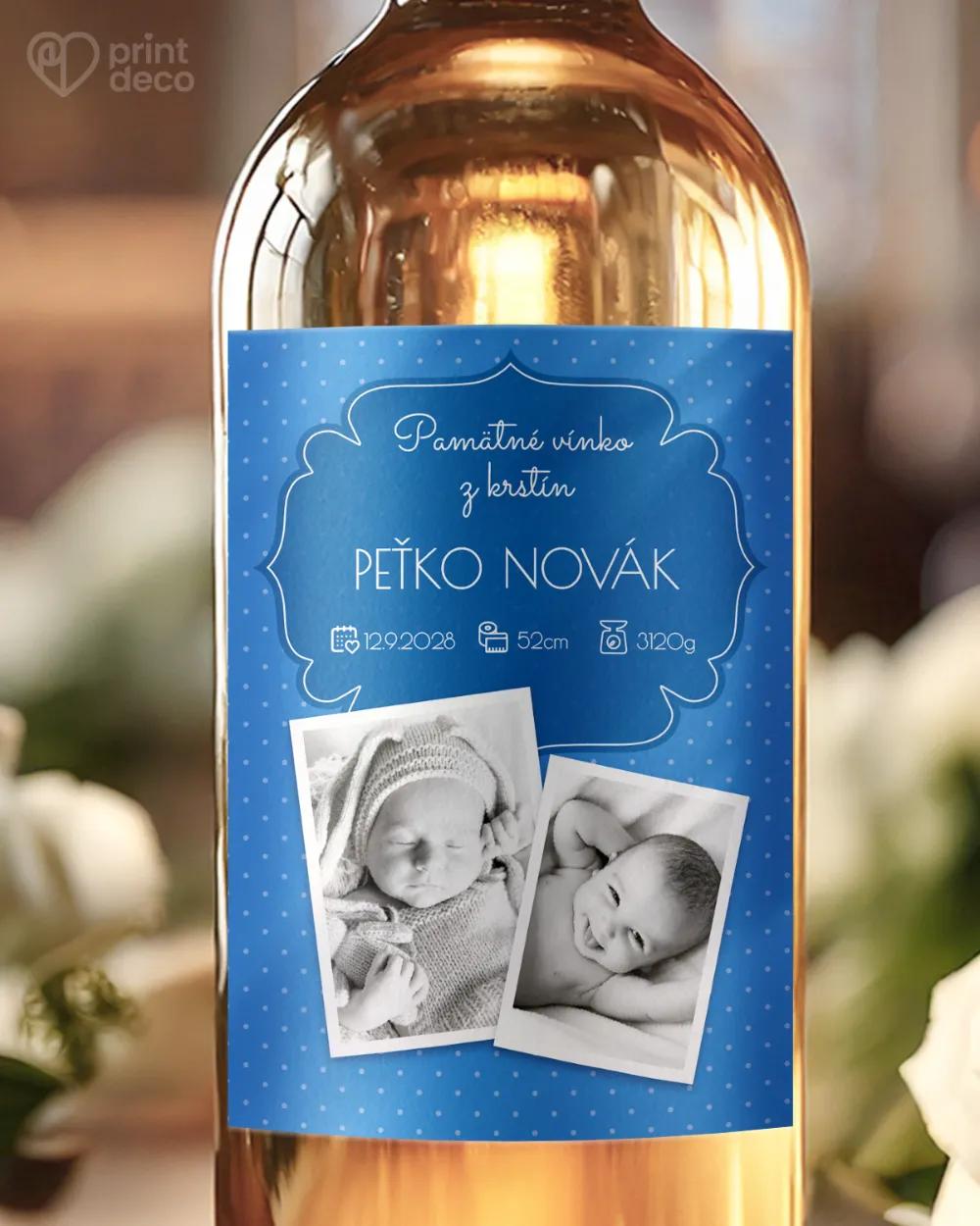 Etikety na víno a pálenku zo sviatosti krstu, prijímania, konfirmácie - motív 03
