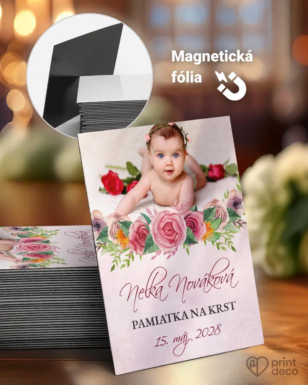 Pamätné magnetky zo sviatosti krstu, prijímania, konfirmácie - motív 01