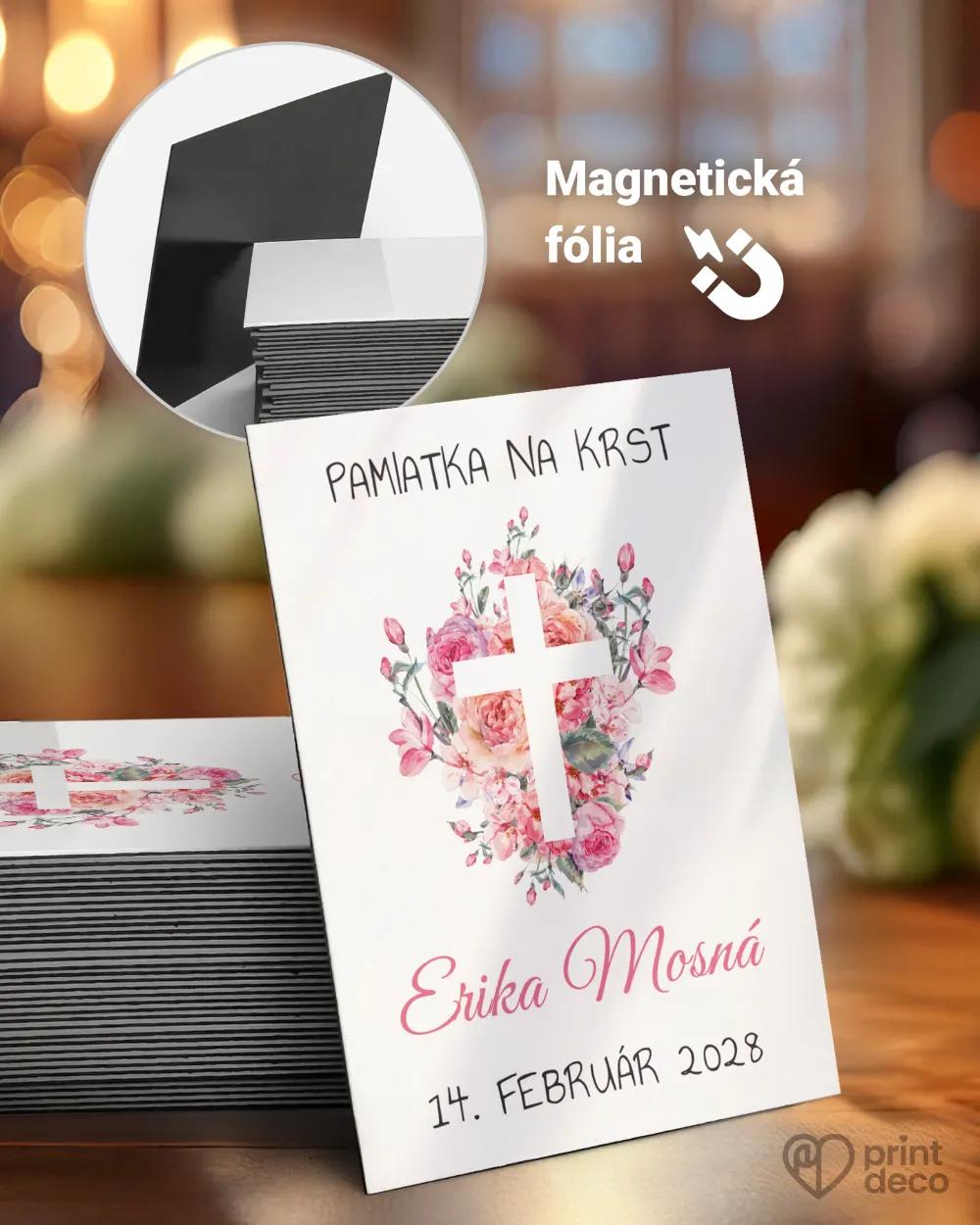 Pamätné magnetky zo sviatosti krstu, prijímania, konfirmácie - motív 02
