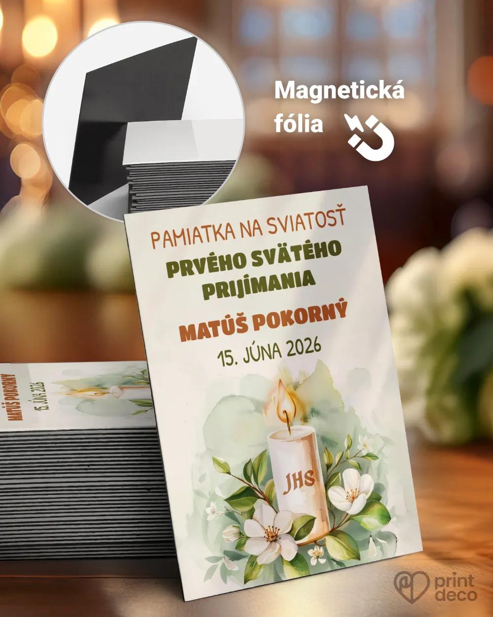 Pamätné magnetky zo sviatosti krstu, prijímania, konfirmácie - motív 11