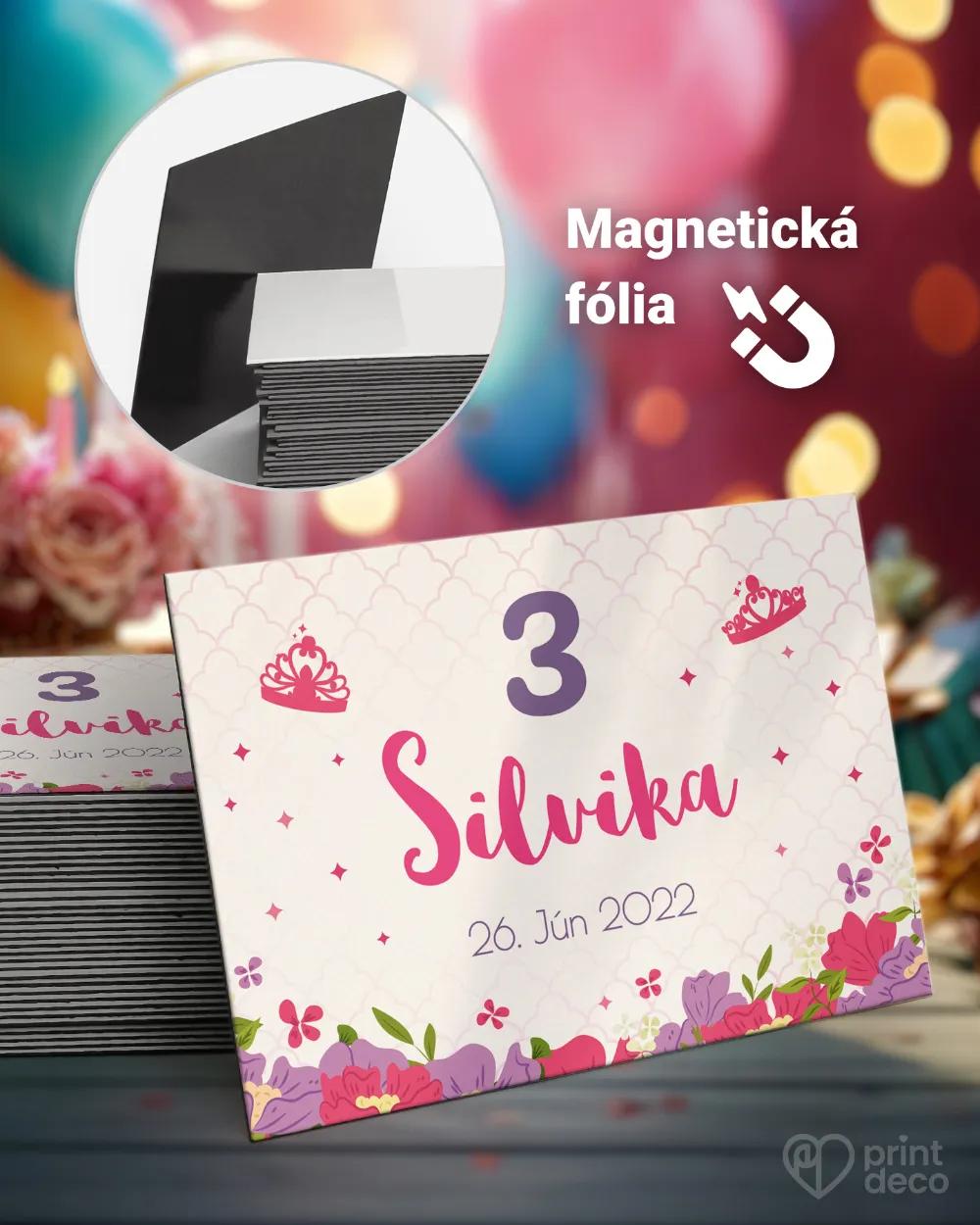 Pamätné magnetky z oslavy obdĺžnik - Princezná