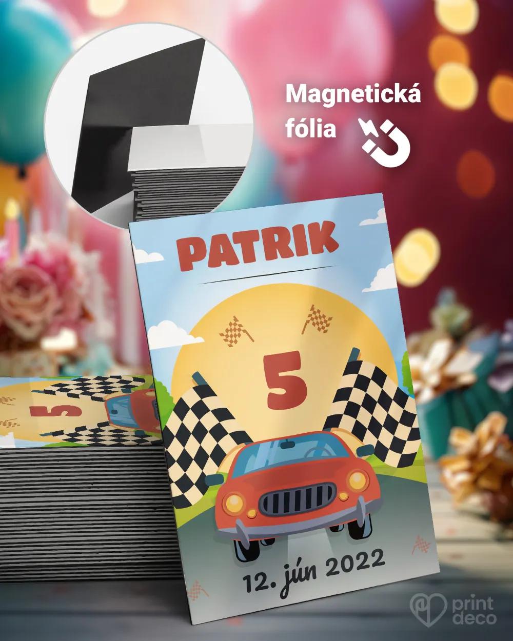 Pamätné magnetky z oslavy obdĺžnik - Auto