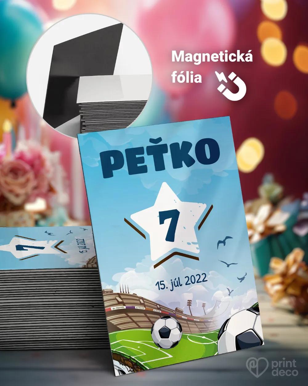 Pamätné magnetky z oslavy obdĺžnik - Futbalový motív