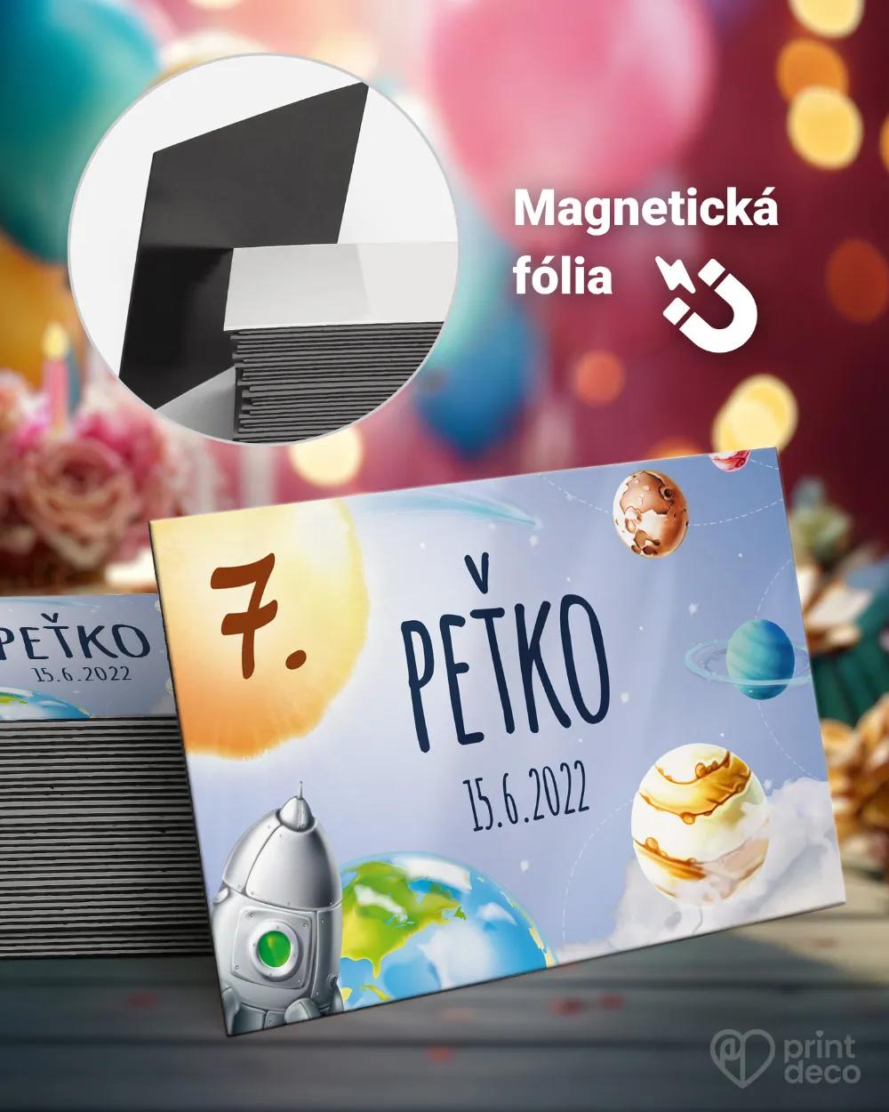 Pamätné magnetky z oslavy obdĺžnik - Vesmírne dobrodružstvo