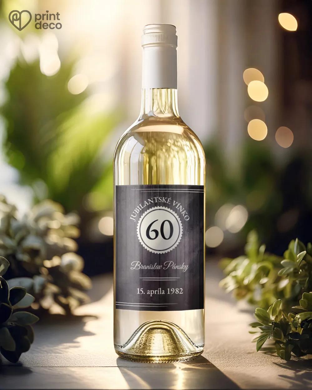 Etikety na fľaše Tmavé Retro 1/2