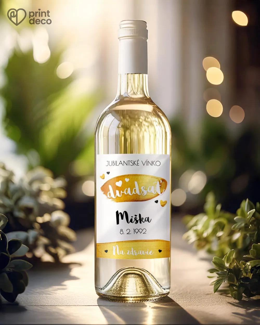Etikety na fľaše v zlatom motíve 1/2