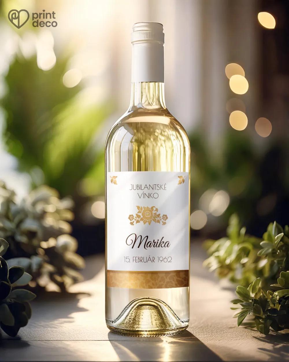 Etikety na fľaše Zlatá ruža 1/2