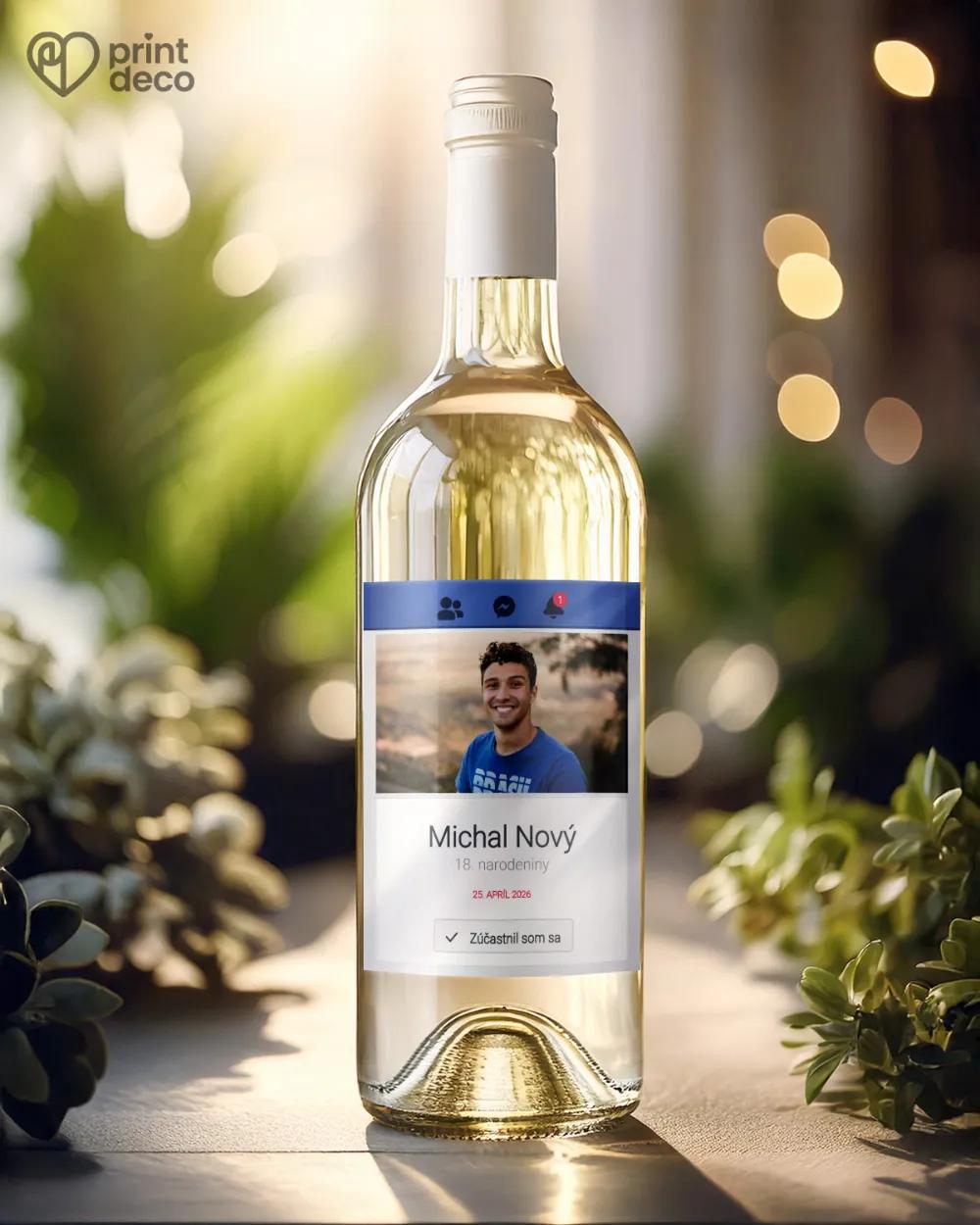 Etikety na fľaše Facebook Event 1/2