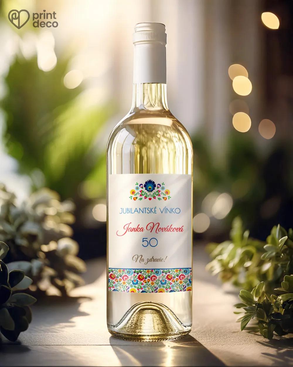 Etikety na fľaše s ľudovým motívom II 1/2