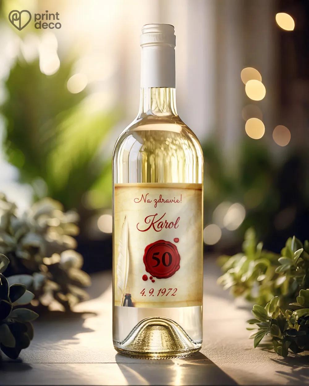 Etikety na fľaše Starý zvitok 1/2