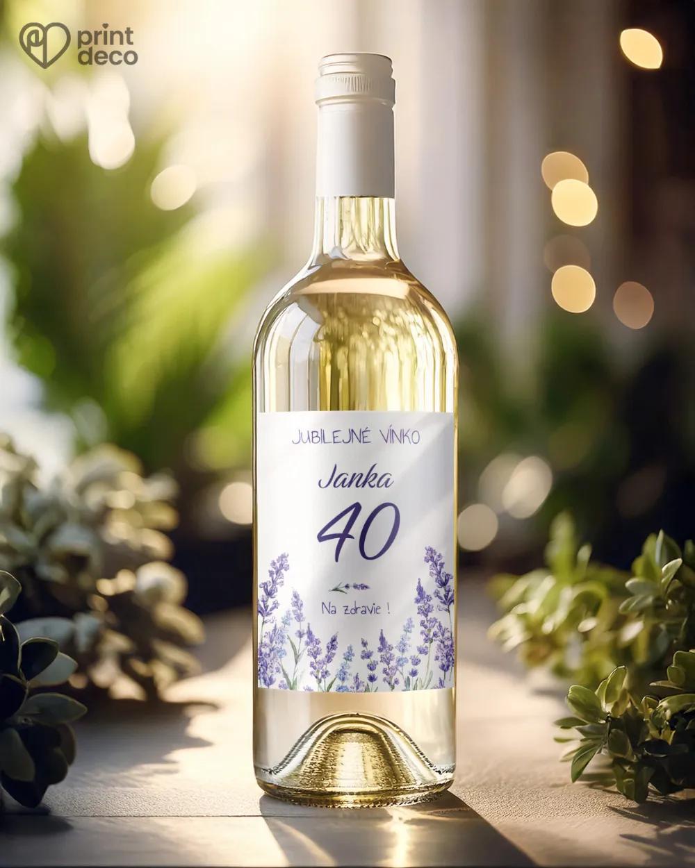 Etikety na fľaše Levanduľa 01 1/2