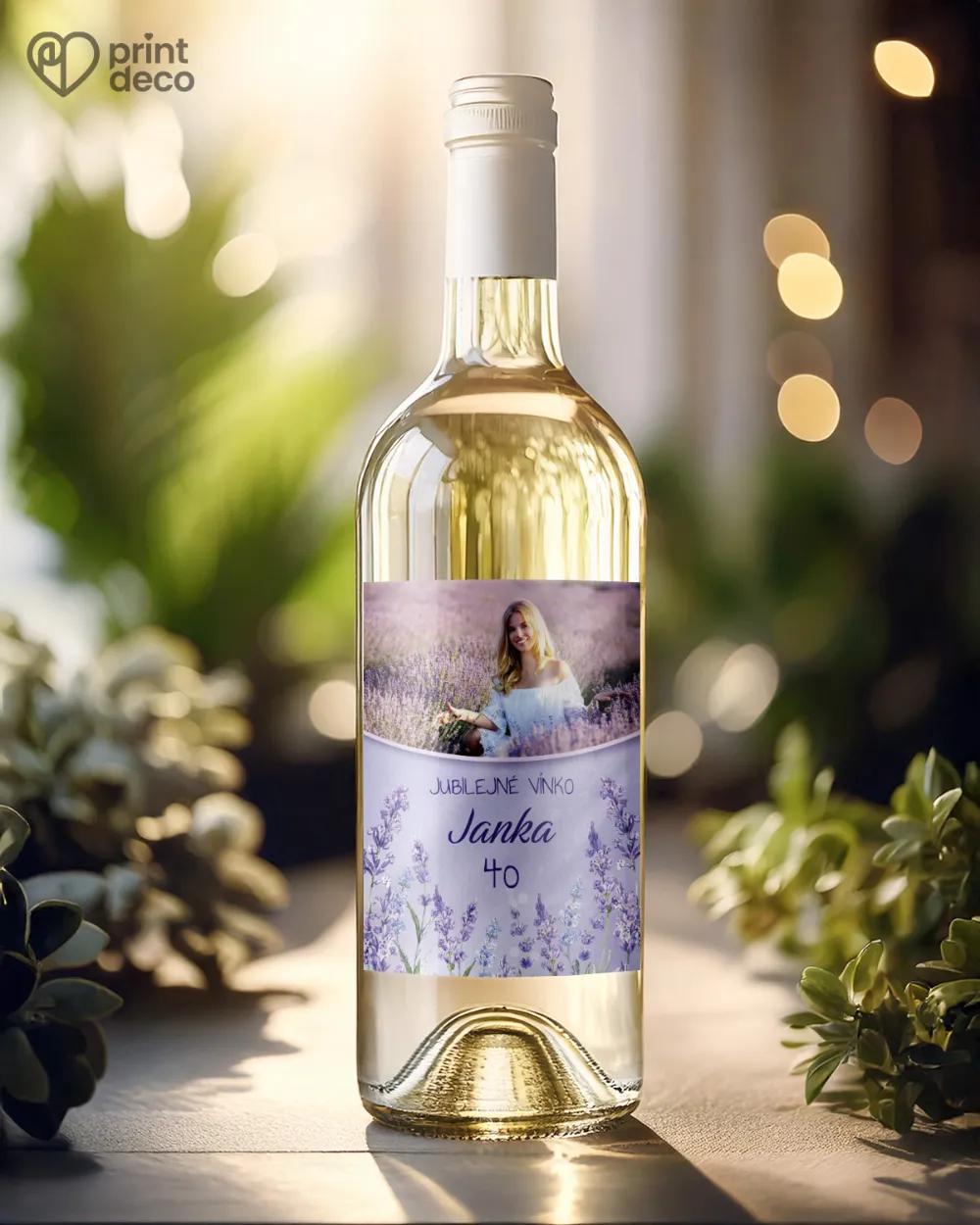 Etikety na fľaše Levanduľa 01 s fotkou 1/2