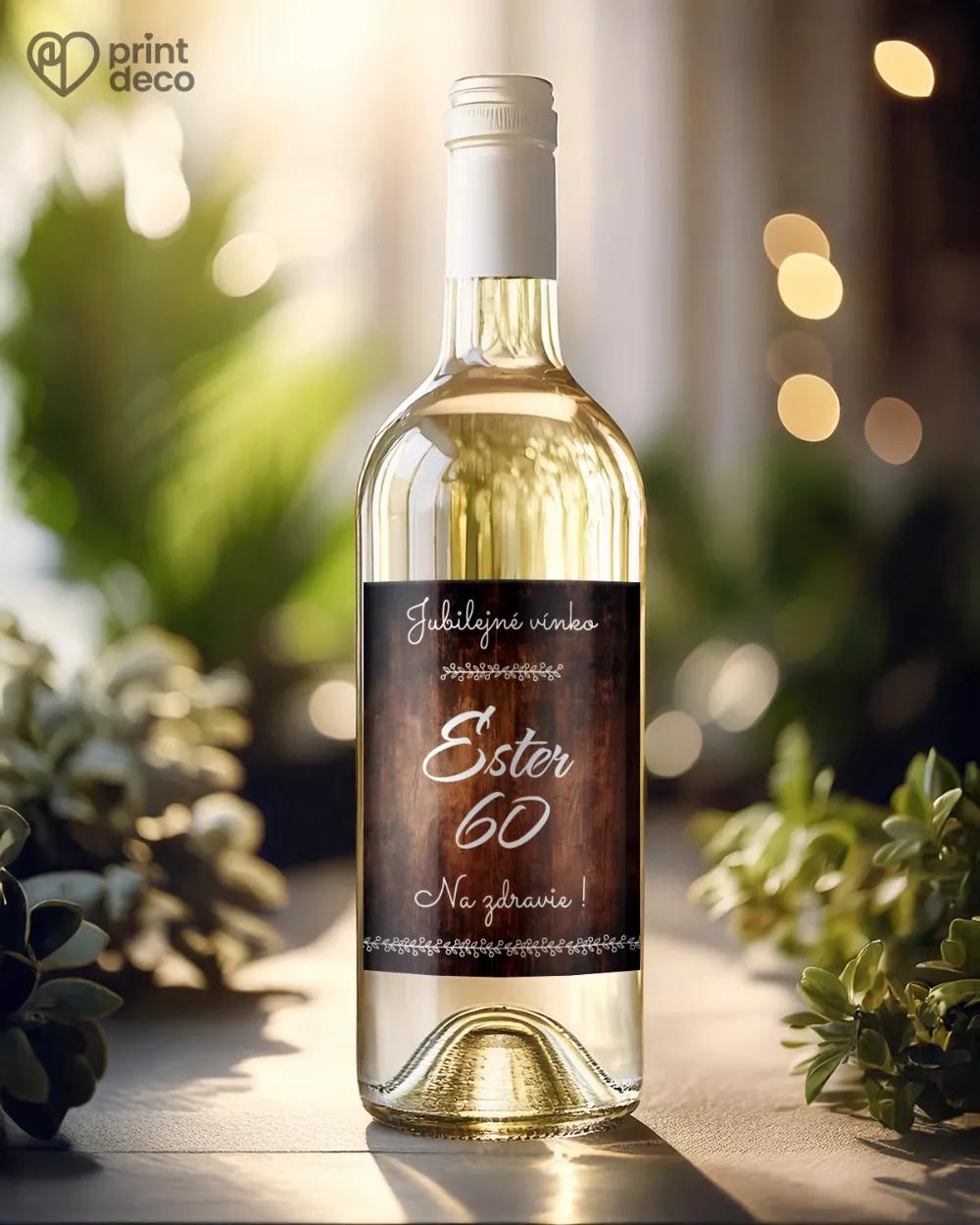 Etikety na fľaše Tmavé drevo 1/2