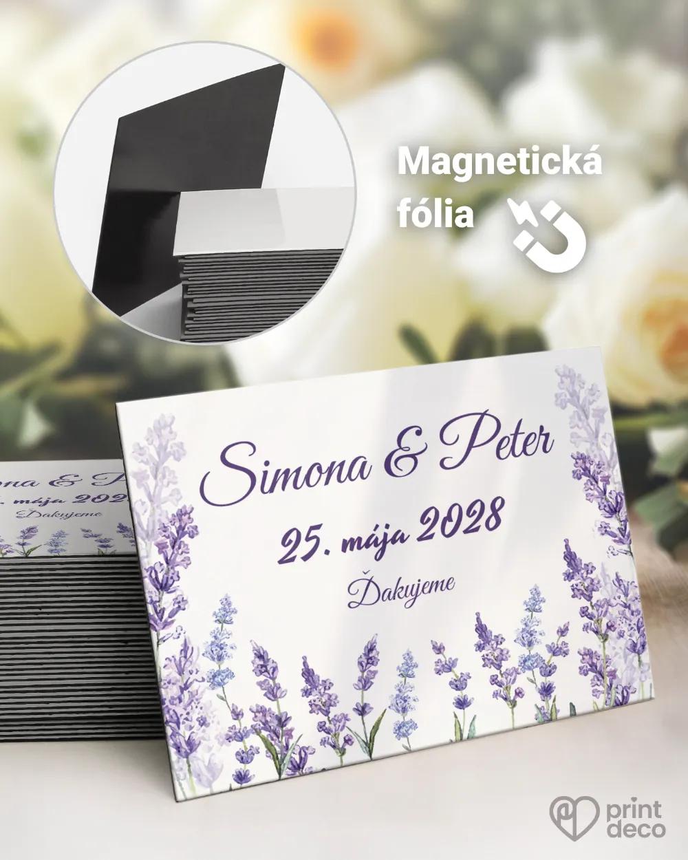 Svadobné magnetky - Levanduľa