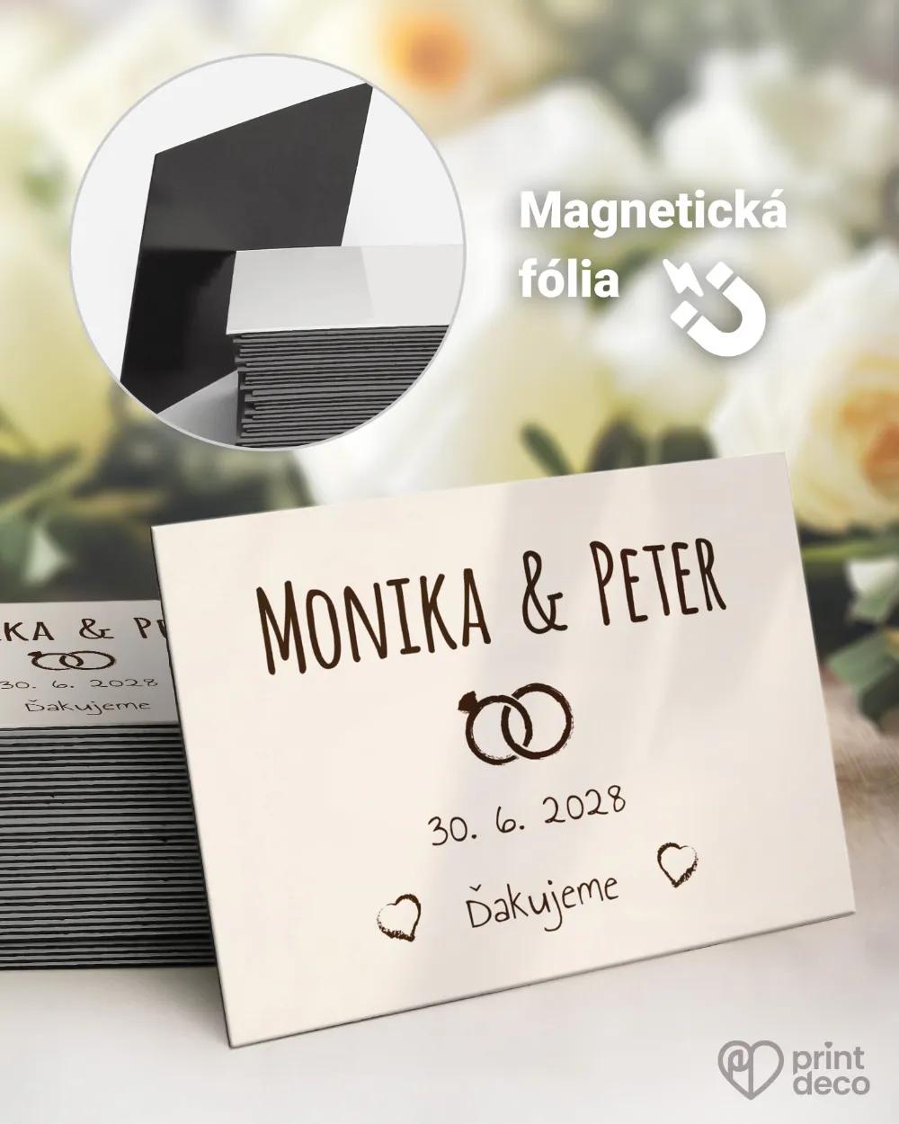 Svadobné magnetky vo vintage štýle Vintage I.