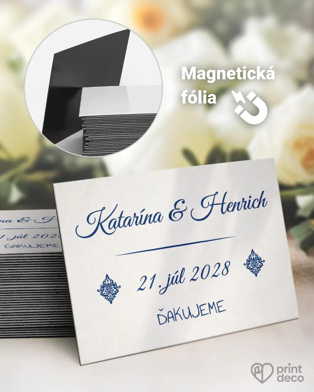 Svadobné magnetky Luxusné Royal s kráľovským motívom