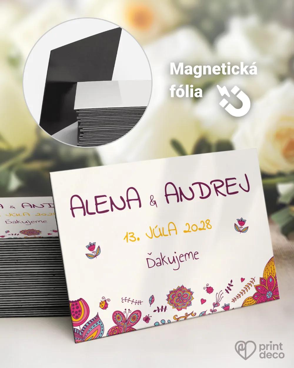 Svadobné magnetky - Pestré vtáčiky