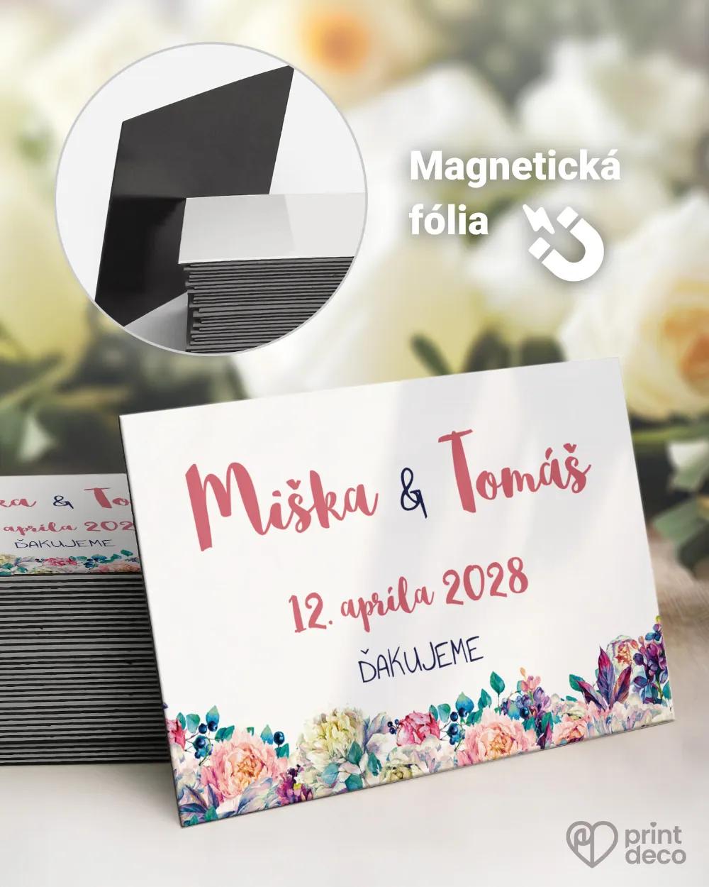 Svadobné magnetky - Pivonky s orgovánom