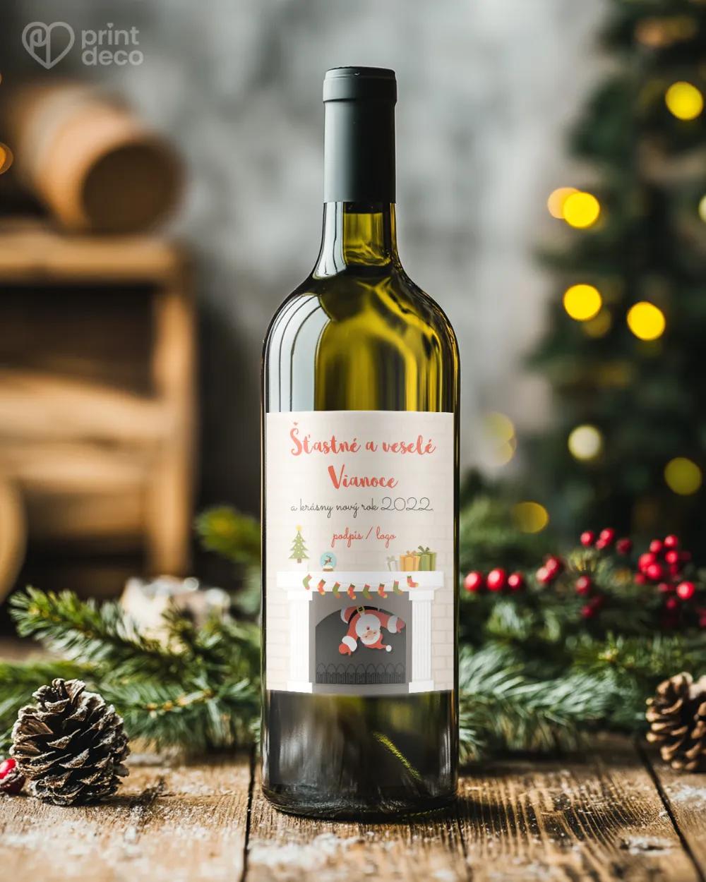 Vianočná etiketa na fľaše – motív 01 1/2