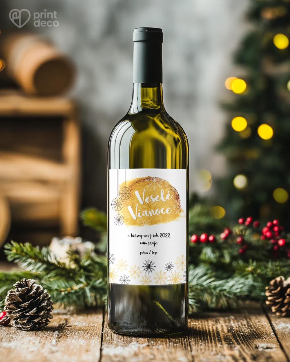 Vianočná etiketa na fľaše – motív 02 1/2