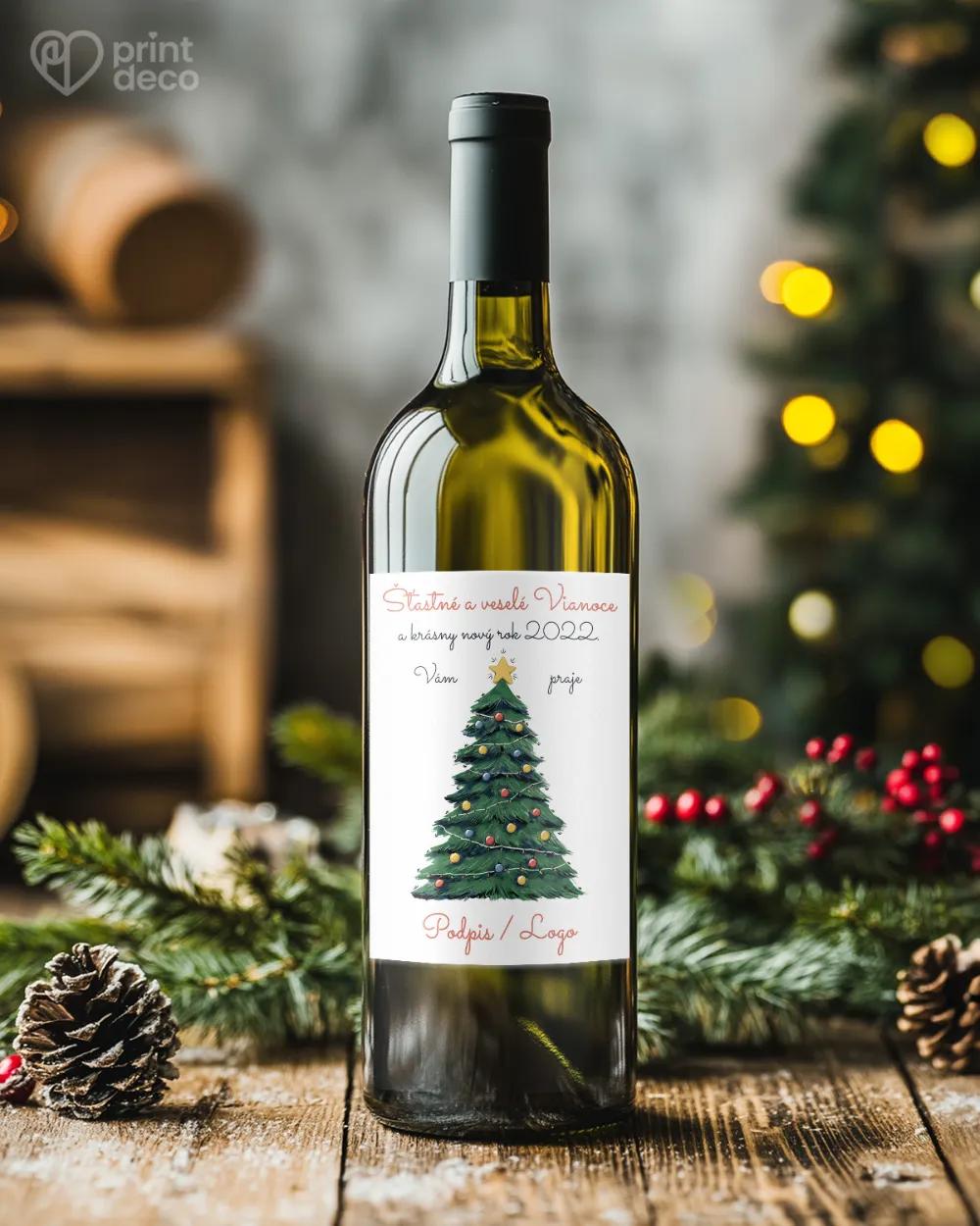 Vianočná etiketa na fľaše – motív 04 1/2