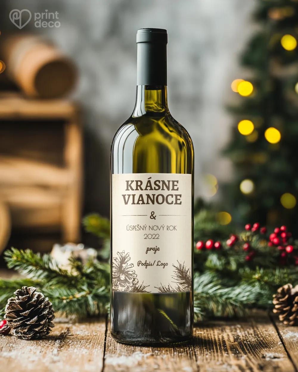 Vianočná etiketa na fľaše – motív 06 1/2