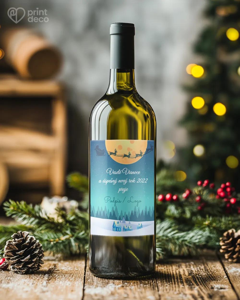 Vianočná etiketa na fľaše – motív 07 1/2