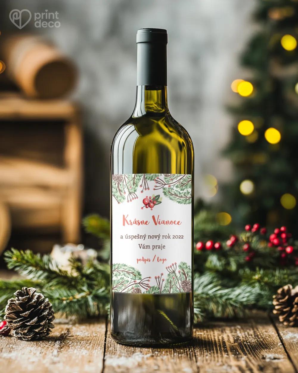 Vianočná etiketa na fľaše – motív 09 1/2