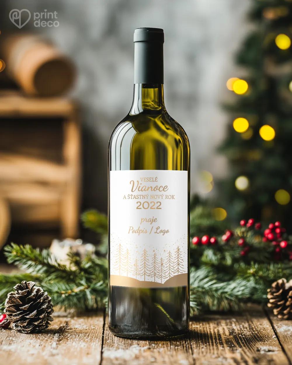 Vianočná etiketa na fľaše – motív 11 A 1/2