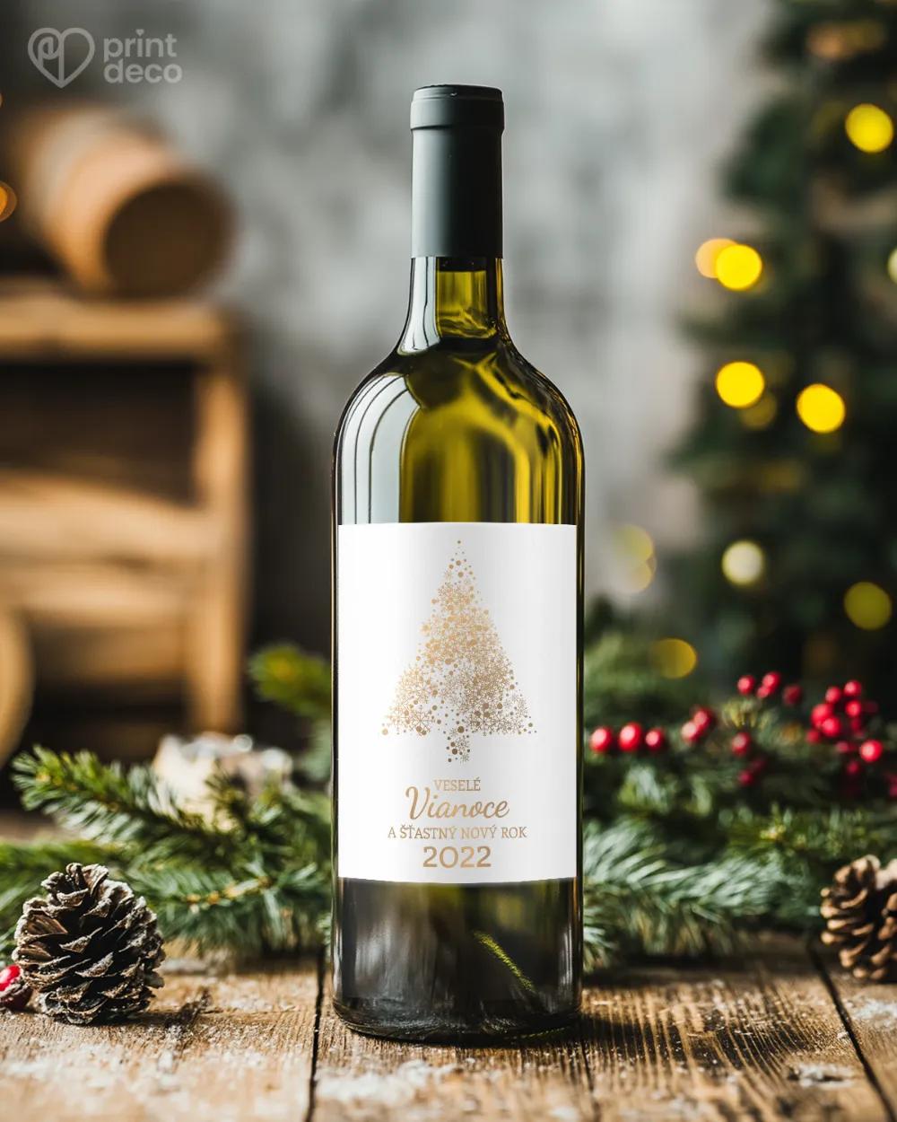 Vianočná etiketa na fľaše – motív 11 B 1/2