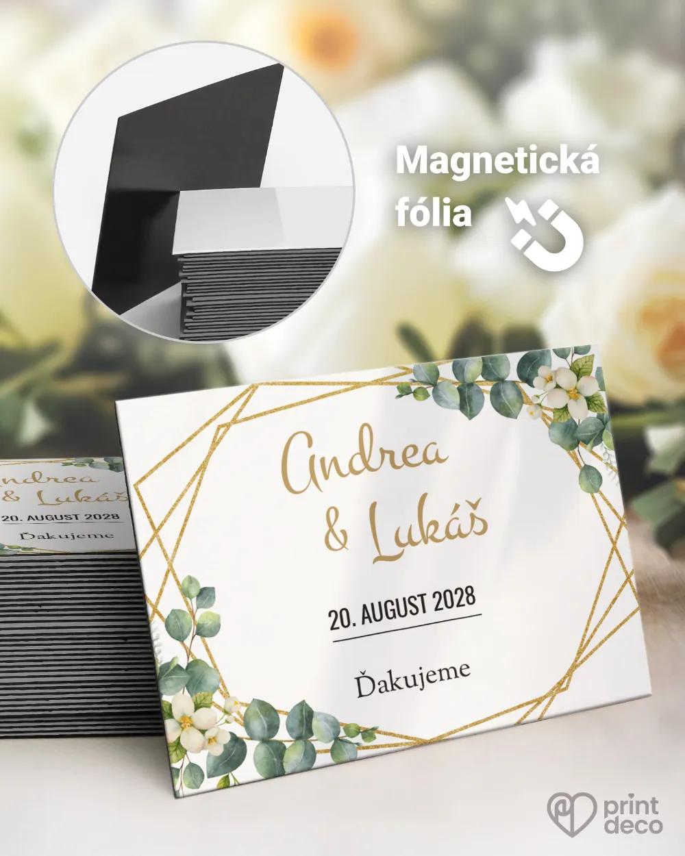 Svadobné magnetky - Greenery III.