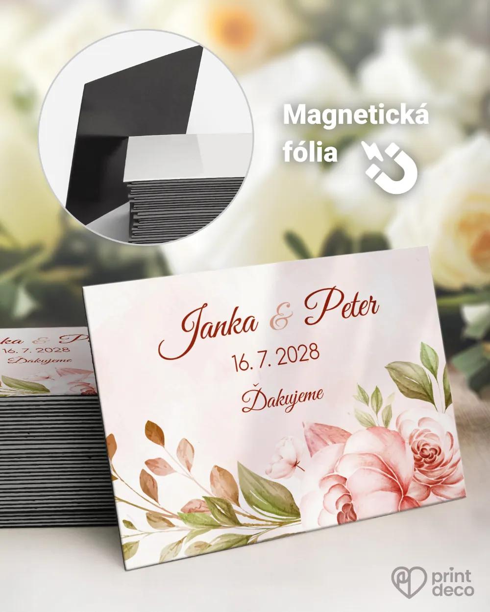 Svadobné magnetky - Kvetinový sen