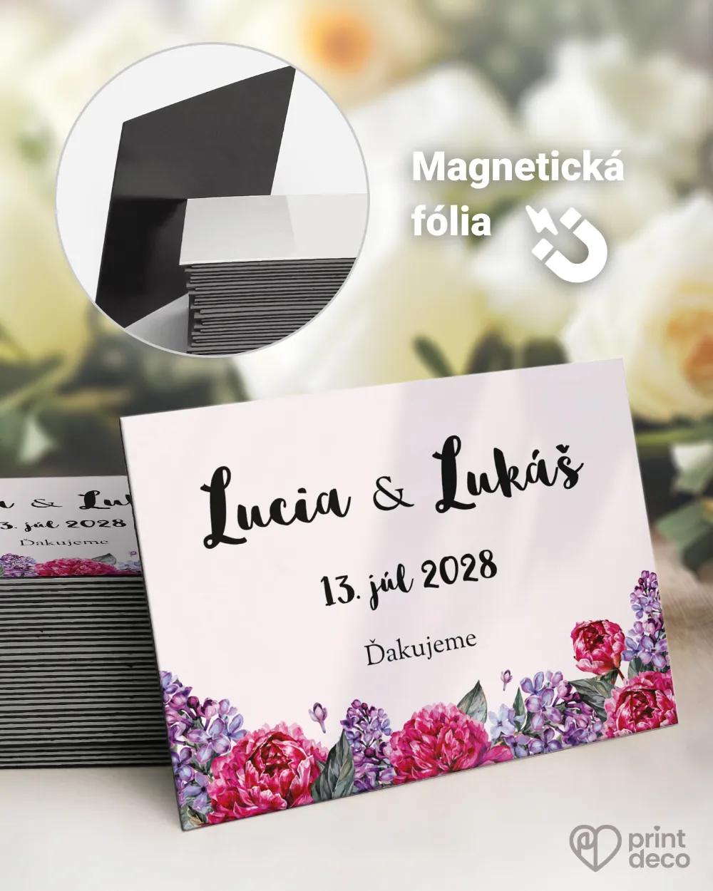 Svadobné magnetky - Pivonky s orgovánom II.