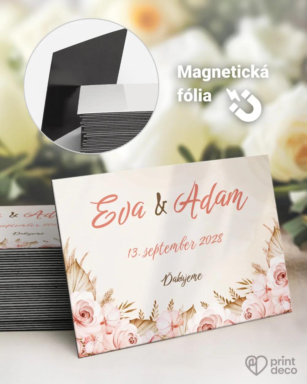 Svadobné magnetky - Sušené kvety I.