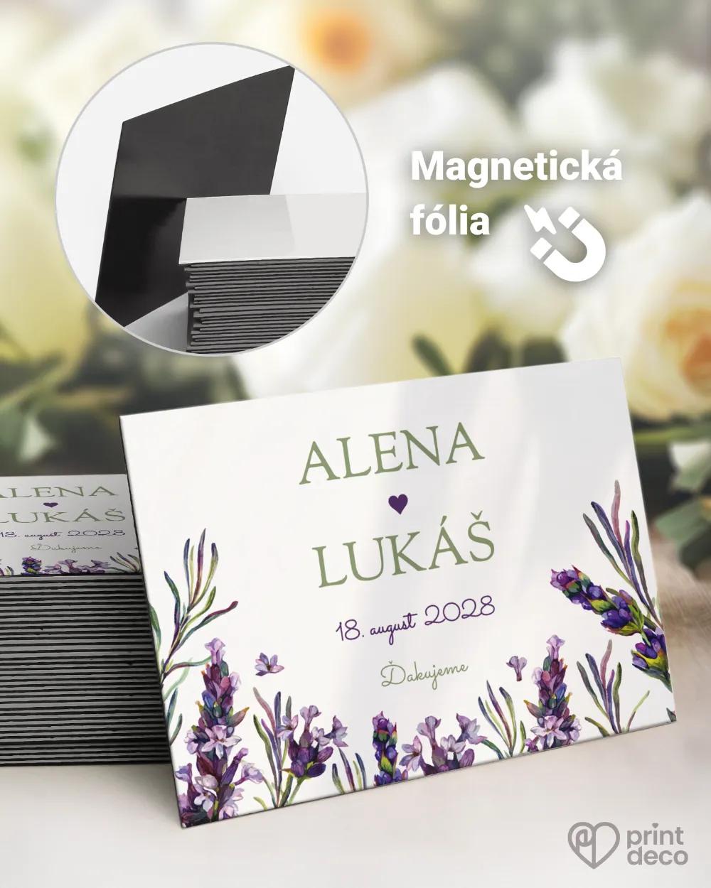 Svadobné magnetky - Levanduľa II.