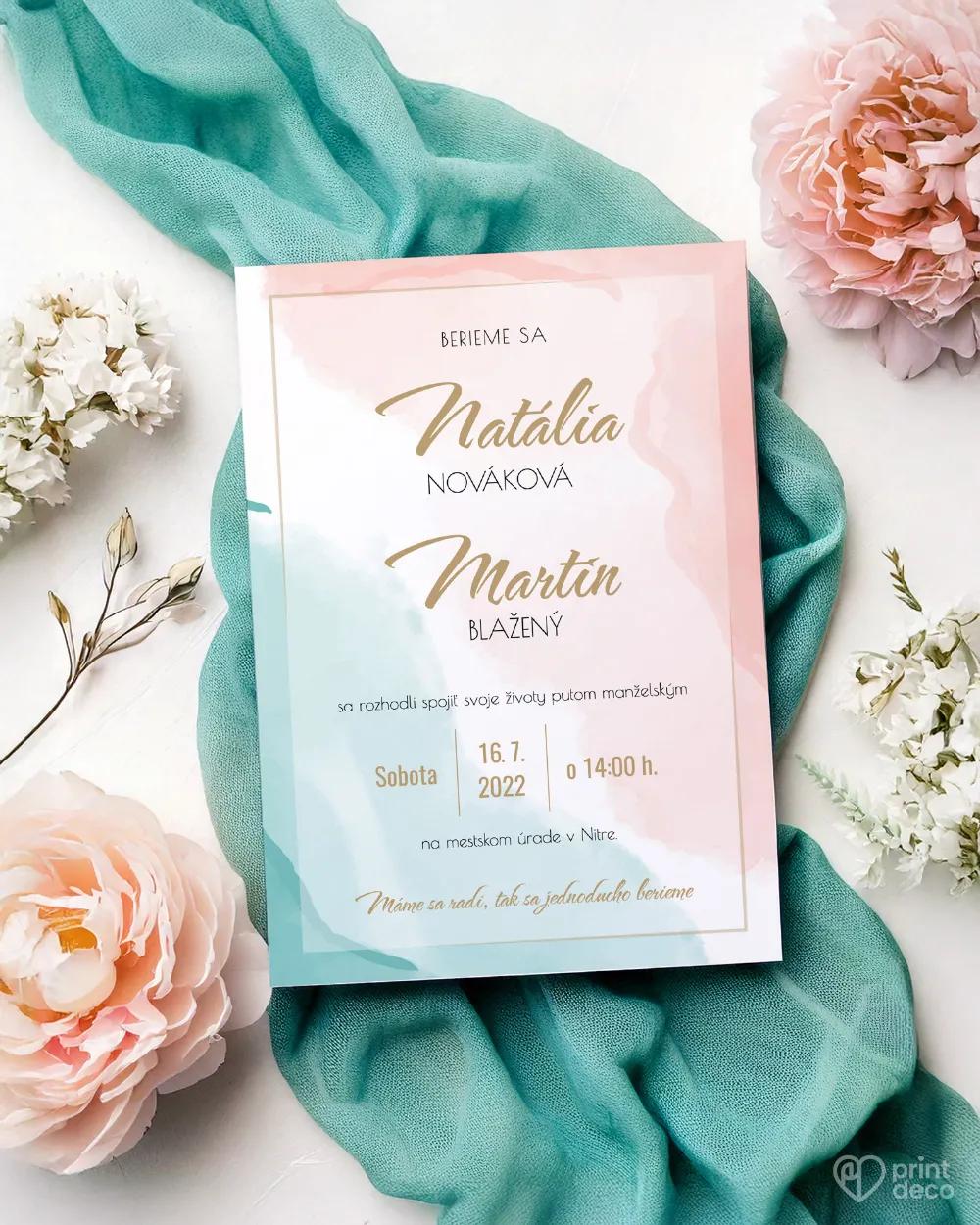 Svadobné oznámenia - Abstrakt I. 1/2