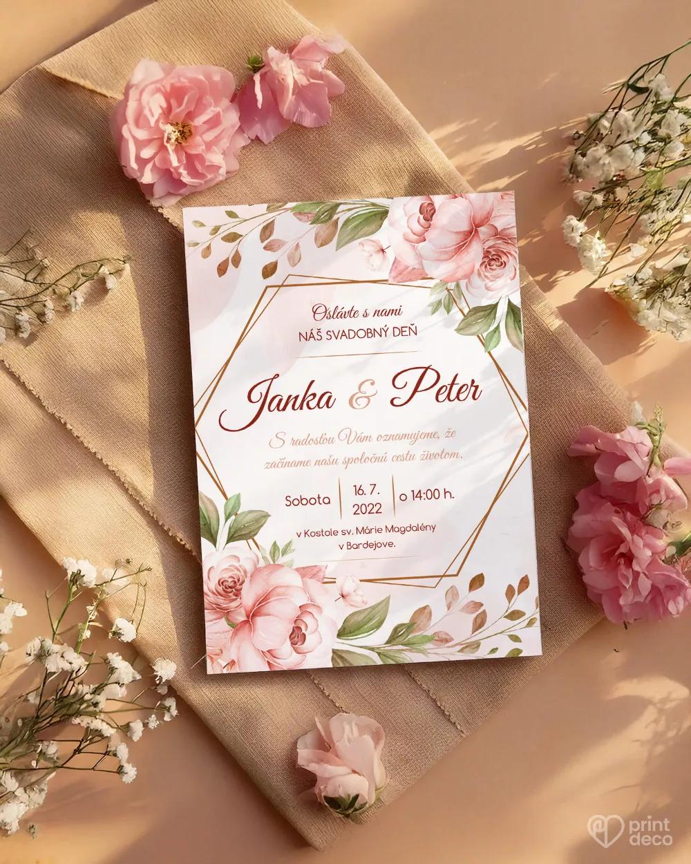 Svadobné oznámenia - Kvetinový sen 1/2