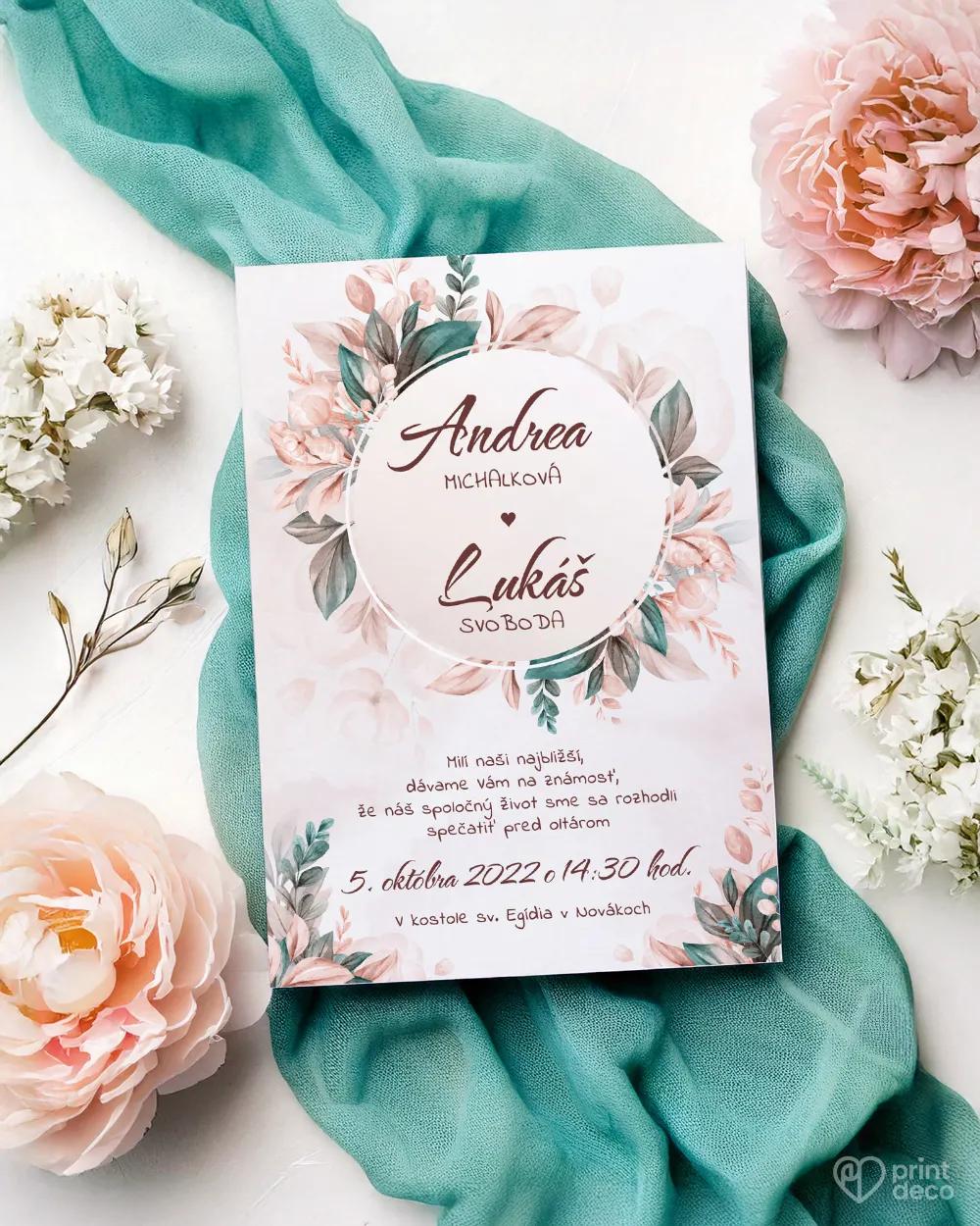 Svadobné oznámenia - Botanic I. 1/2