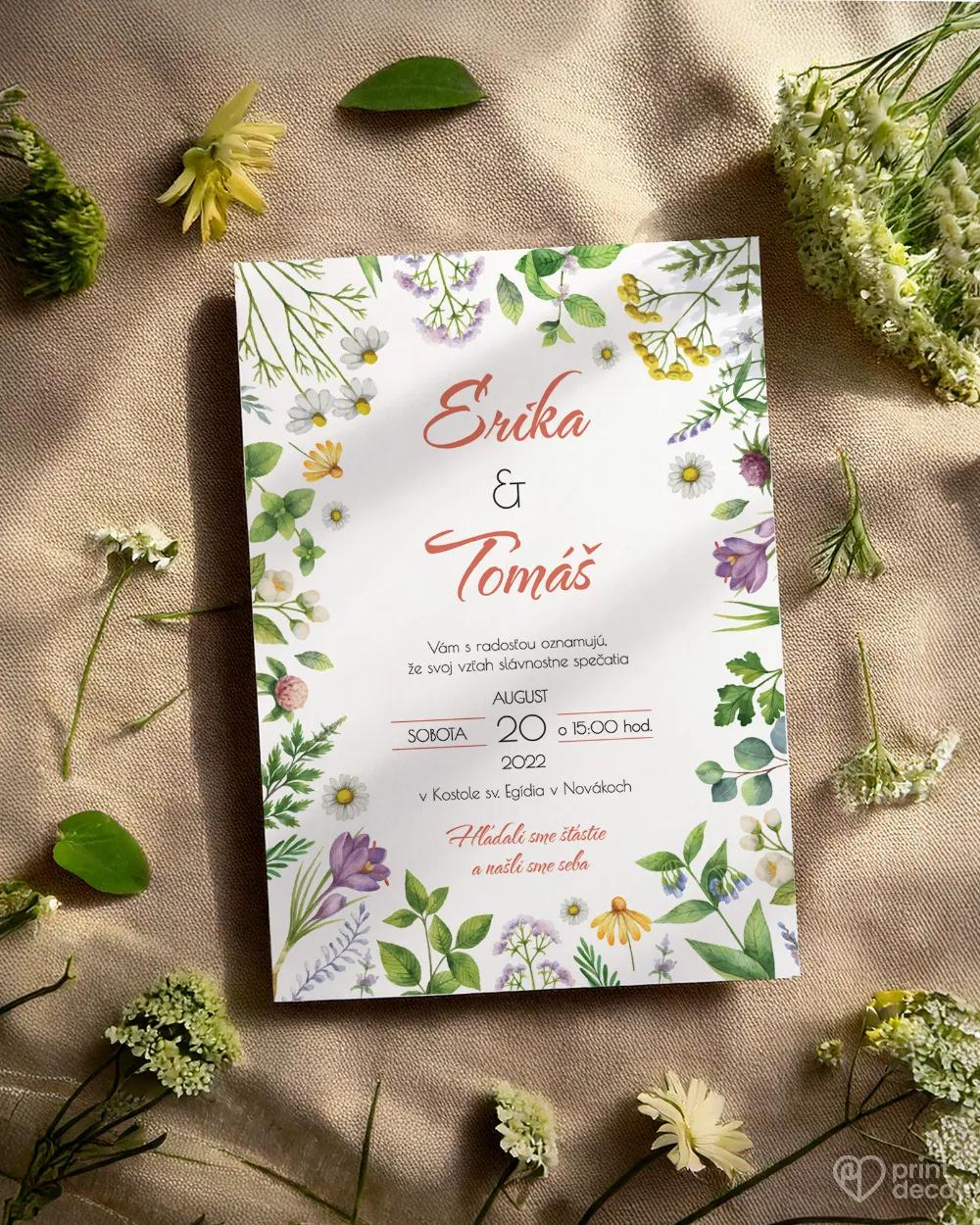 Svadobné oznámenia - Bylinkový sen 1/2